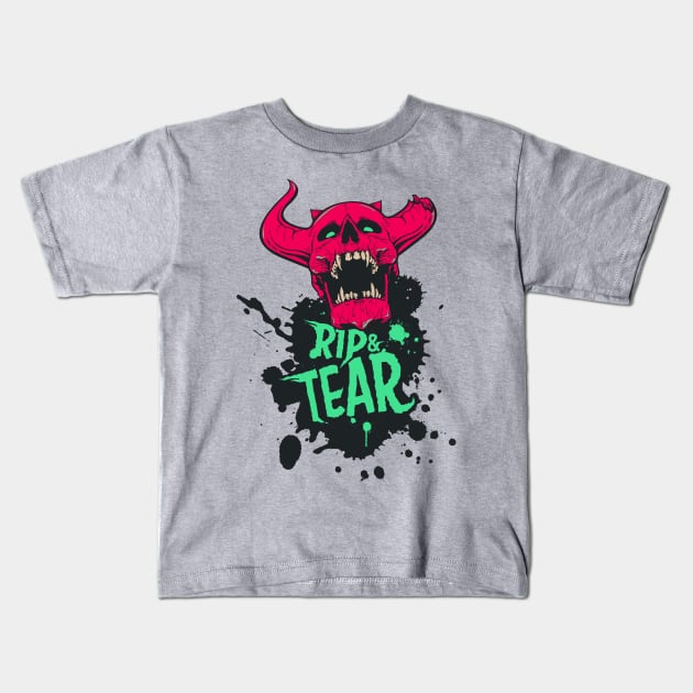 Rip & Tear Kids T-Shirt by Aberrant Assembly